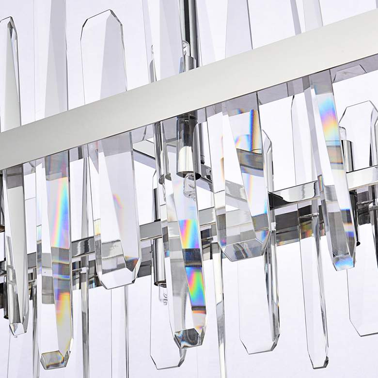Image 5 Elegant Lighting Serena 42" Chrome and Crystal Linear Chandelier more views