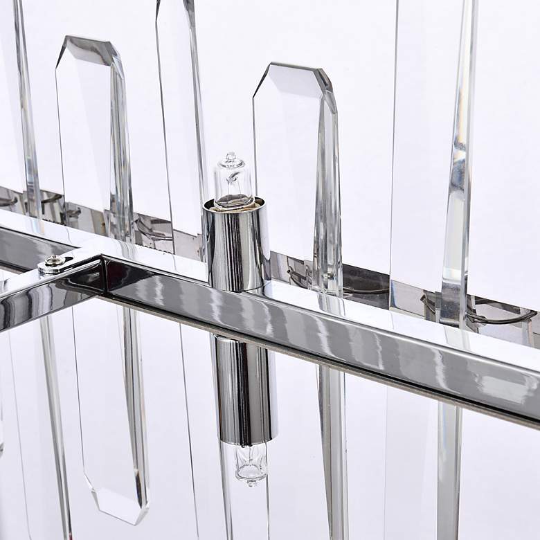 Image 6 Elegant Lighting Serena 42" Chrome and Crystal Linear Chandelier more views