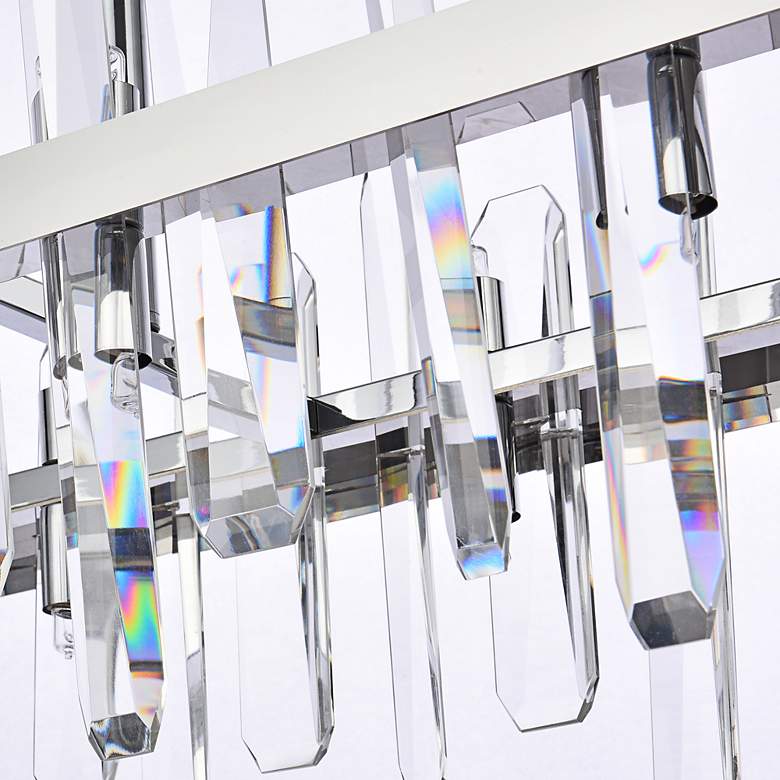 Image 7 Elegant Lighting Serena 42" Chrome and Crystal Linear Chandelier more views