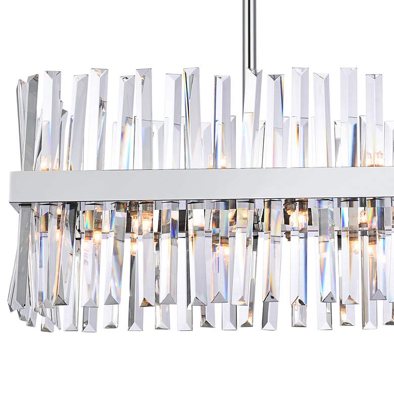 Image 4 Elegant Lighting Serephina 36 inch Crystal Rectangle Linear Chandelier more views