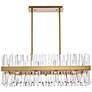 3_Elegant Lighting Serephina 36" Gold and Crystal Linear Chandelier