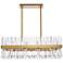 Elegant Lighting Serephina 36" Gold and Crystal Linear Chandelier