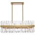 Elegant Lighting Serephina 36" Gold and Crystal Linear Chandelier