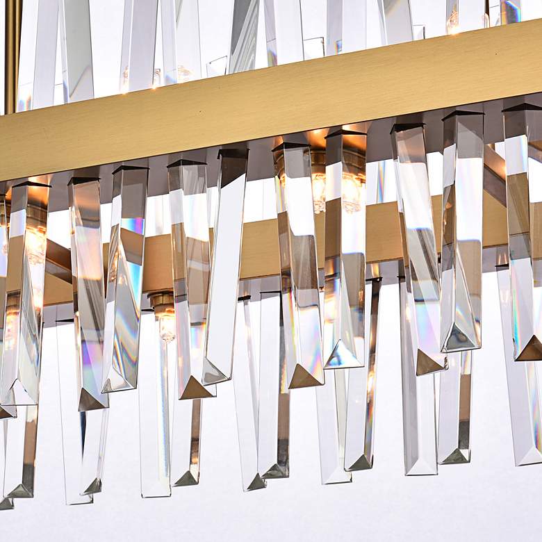 Image 5 Elegant Lighting Serephina 36" Gold and Crystal Linear Chandelier more views