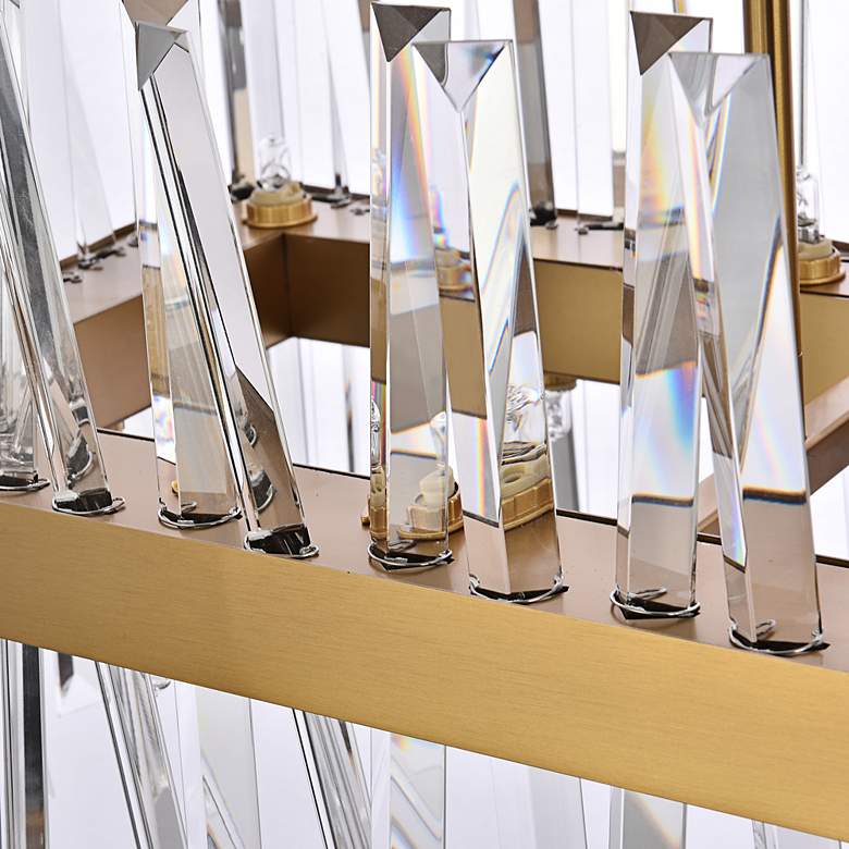 Image 6 Elegant Lighting Serephina 36" Gold and Crystal Linear Chandelier more views