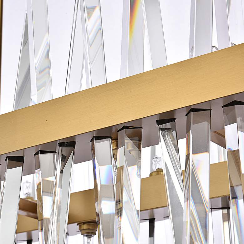 Image 7 Elegant Lighting Serephina 36" Gold and Crystal Linear Chandelier more views