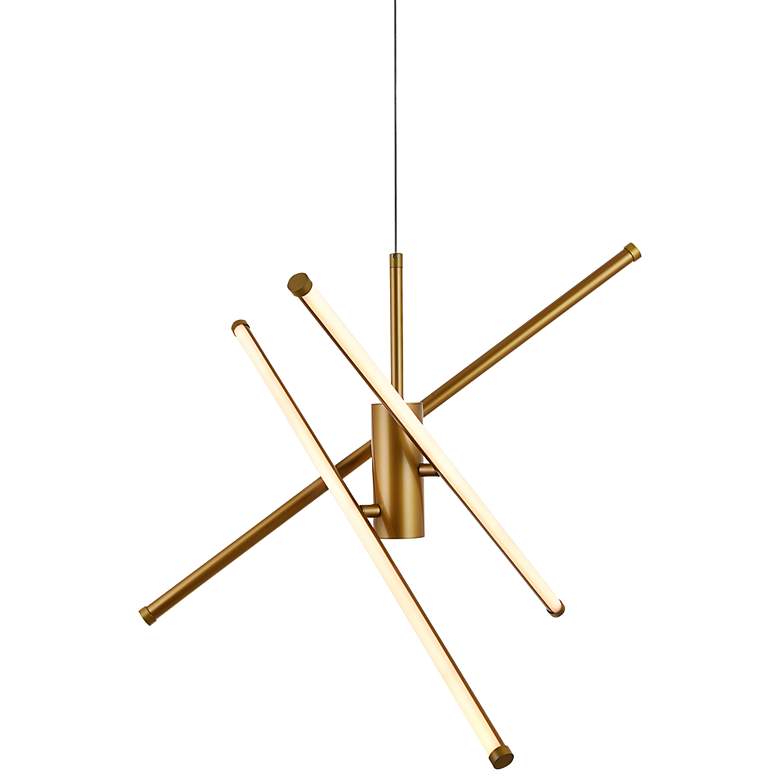 Image 3 Elegant Lighting Sonya 28 1/2" Wide LED Gold Arm Modern Pendant
