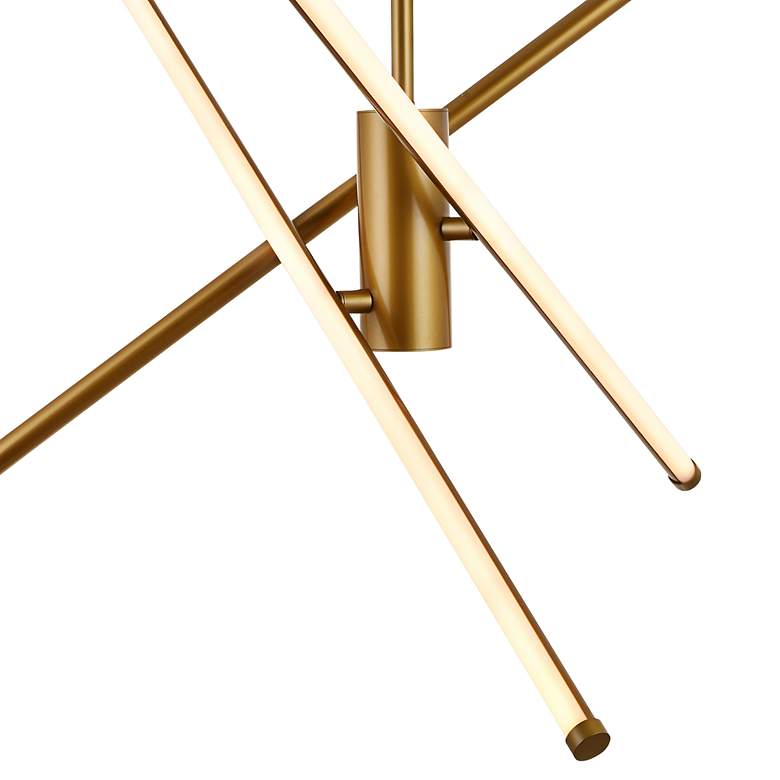 Image 4 Elegant Lighting Sonya 28 1/2" Wide LED Gold Arm Modern Pendant more views