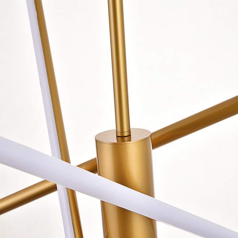 Image 5 Elegant Lighting Sonya 28 1/2" Wide LED Gold Arm Modern Pendant more views