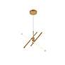 5_Elegant Lighting Sonya 28 1/2" Wide LED Gold Arm Modern Pendant more views
