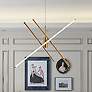 Thumbnail1 of Elegant Lighting Sonya 43.5" Wide 3-Light Gold Arm Modern Pendant