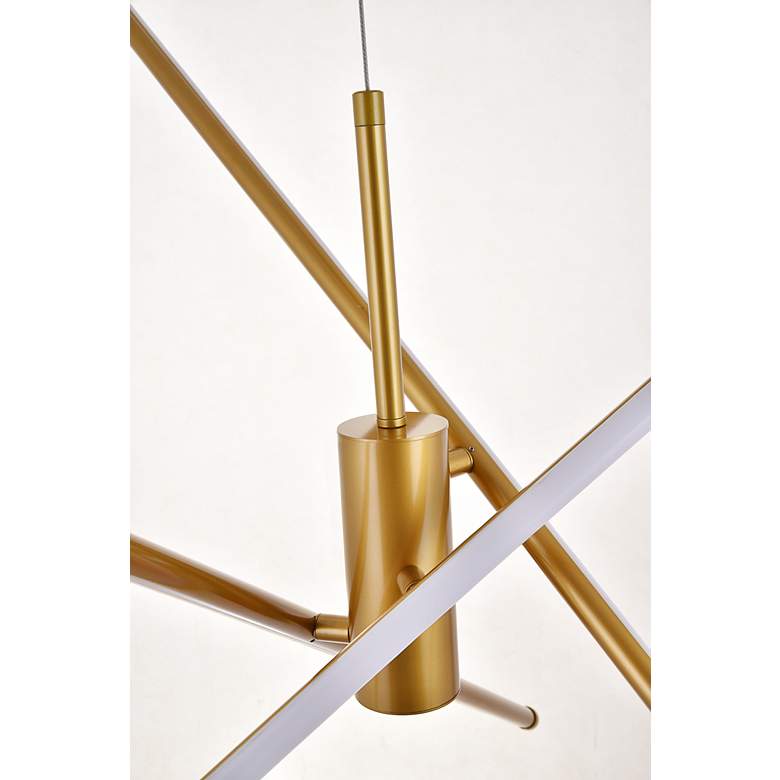 Image 4 Elegant Lighting Sonya 43.5" Wide 3-Light Gold Arm Modern Pendant more views