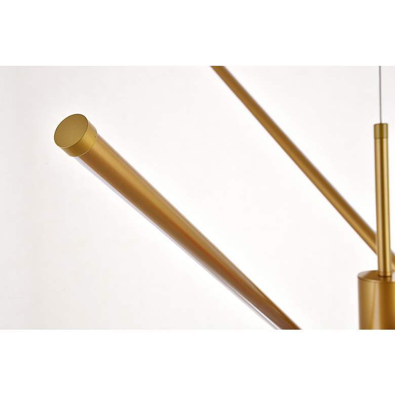 Image 5 Elegant Lighting Sonya 43.5" Wide 3-Light Gold Arm Modern Pendant more views