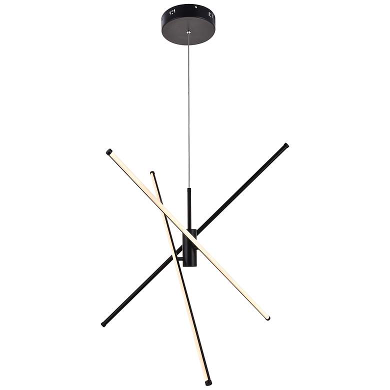 Image 3 Elegant Lighting Sonya 43 1/2" Wide 3-Light Modern Linear Arm Pendant