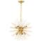 Elegant Lighting Timber 20" Wide 8-Light Modern Brass Sputnik Pendant