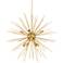 Elegant lighting Timber 30" Wide Brass 8-Light Sputnik Pendant