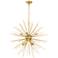 Elegant lighting Timber 30" Wide Brass 8-Light Sputnik Pendant