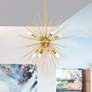 2_Elegant lighting Timber 30" Wide Brass 8-Light Sputnik Pendant