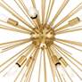 Elegant lighting Timber 30" Wide Brass 8-Light Sputnik Pendant in scene