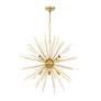 6_Elegant lighting Timber 30" Wide Brass 8-Light Sputnik Pendant more views