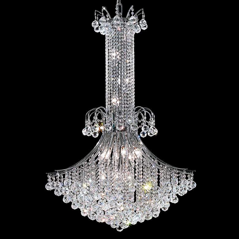 Image 1 Elegant Lighting Toureg 35" Wide Chrome 16-Light Crystal Chandelier