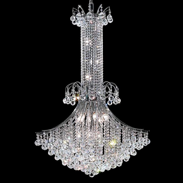 Image 1 Elegant Lighting Toureg 35 inch Wide Chrome 16-Light Crystal Chandelier