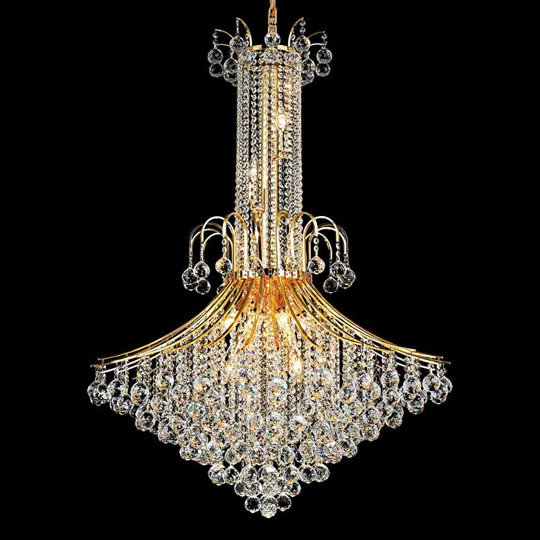 Image 1 Elegant Lighting Toureg 35" Wide Gold 16-Light Crystal Chandelier