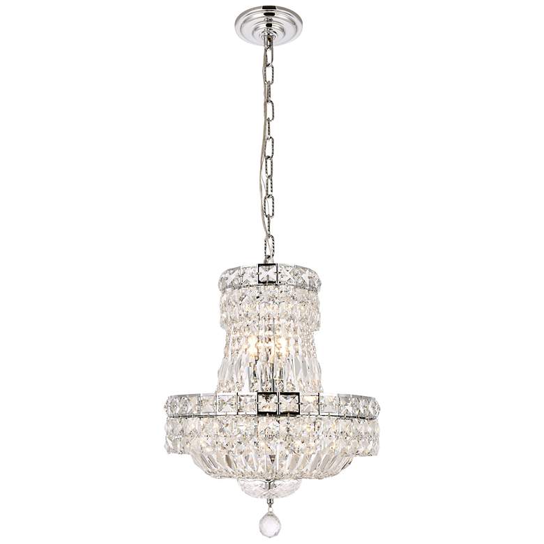 Image 2 Elegant Lighting Tranquil 14" Wide Chrome and Crystal Chandelier