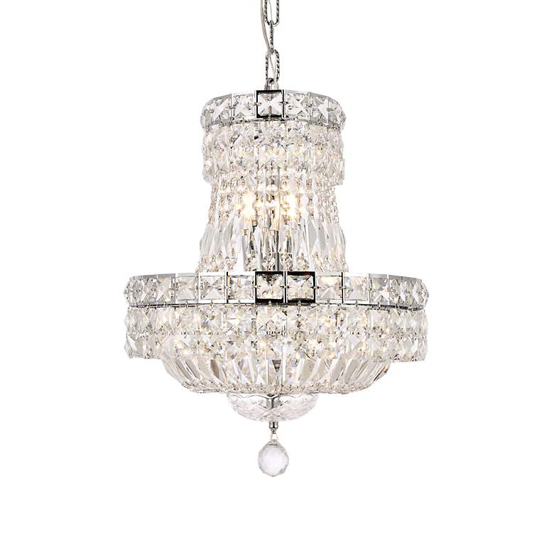 Image 4 Elegant Lighting Tranquil 14" Wide Chrome and Crystal Chandelier more views
