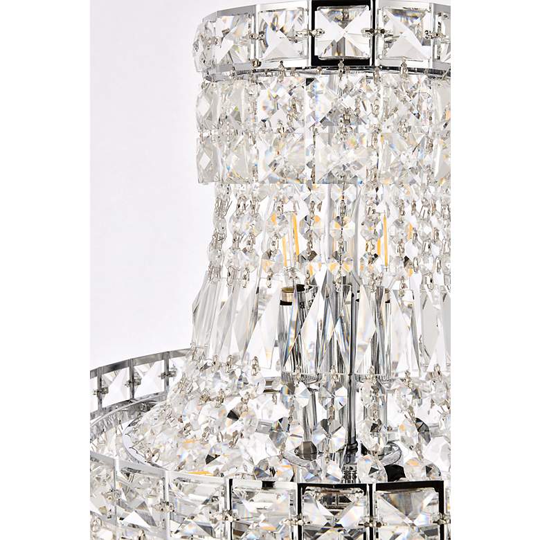 Image 6 Elegant Lighting Tranquil 14" Wide Chrome and Crystal Chandelier more views