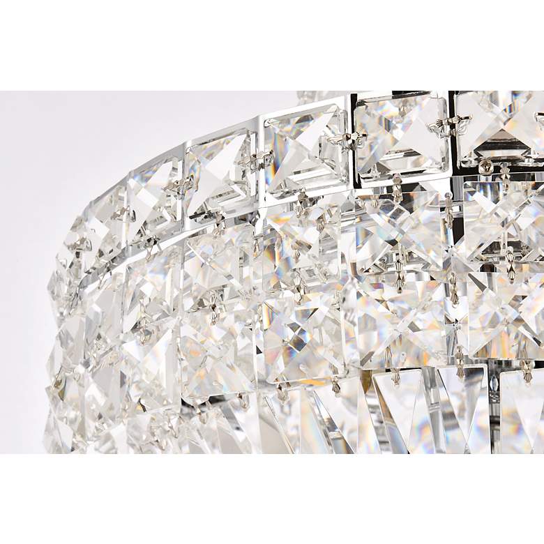 Image 7 Elegant Lighting Tranquil 14" Wide Chrome and Crystal Chandelier more views