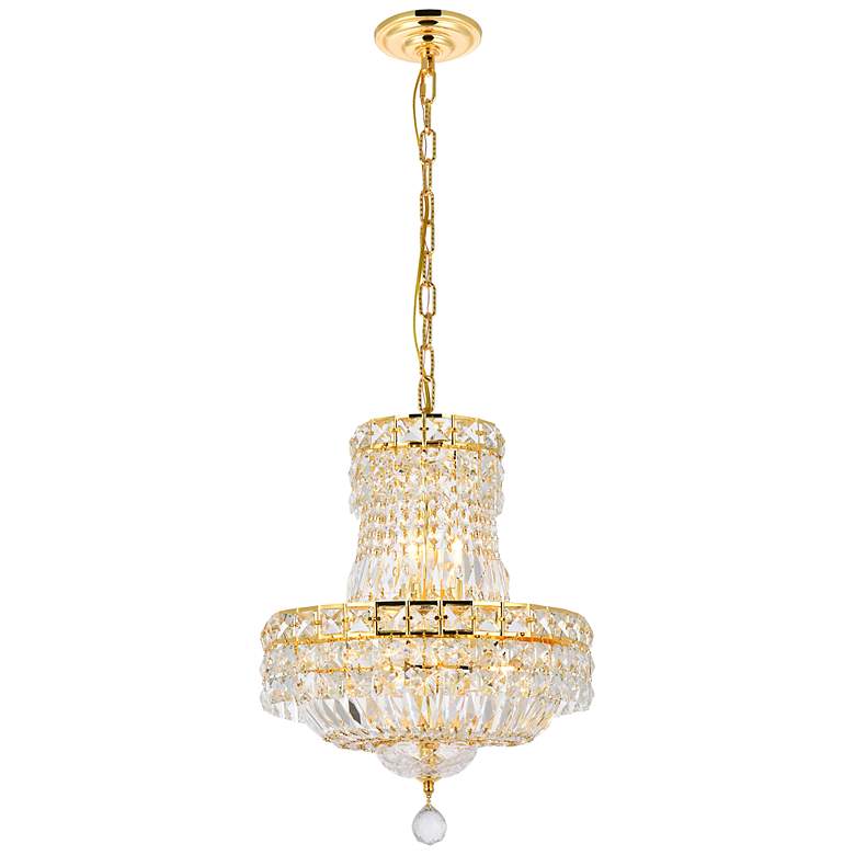 Image 2 Elegant Lighting Tranquil 14" Wide Gold and Crystal Chandelier