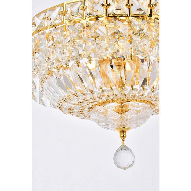 Image 5 Elegant Lighting Tranquil 14" Wide Gold and Crystal Chandelier more views