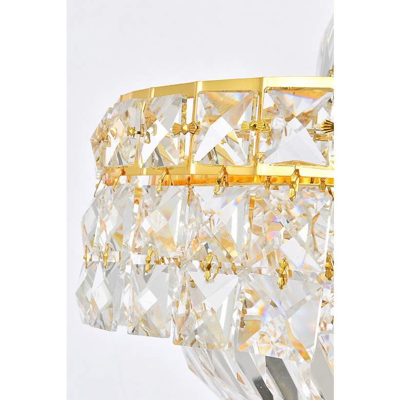 Image 6 Elegant Lighting Tranquil 14" Wide Gold and Crystal Chandelier more views
