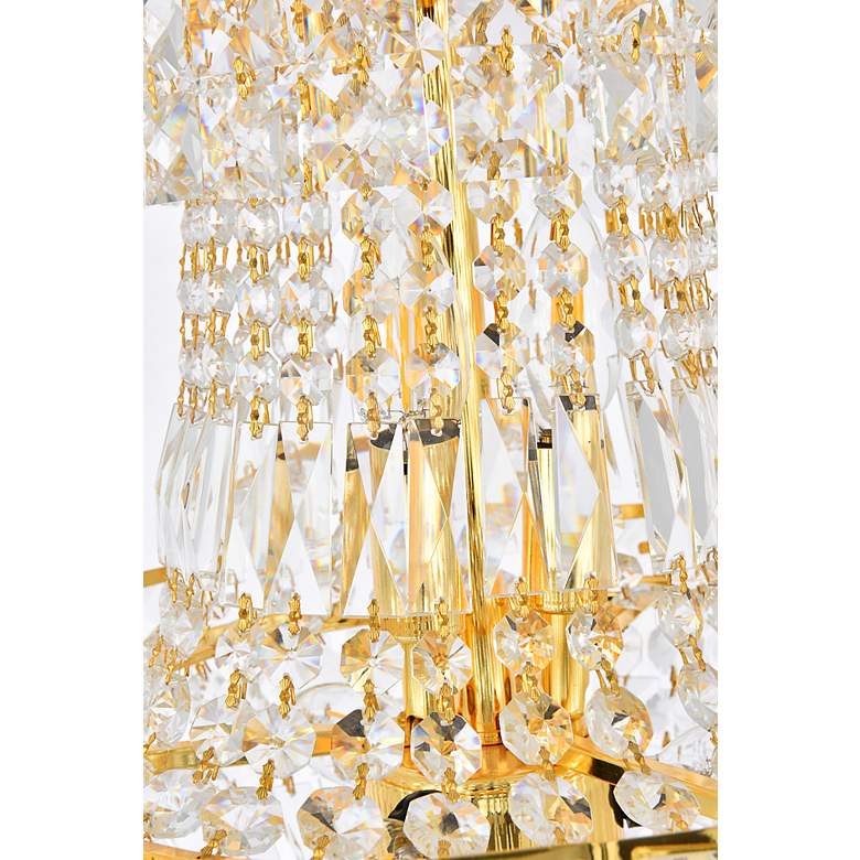 Image 7 Elegant Lighting Tranquil 14" Wide Gold and Crystal Chandelier more views