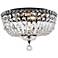 Elegant Lighting Tranquil 16" Black and Crystal Ceiling Light