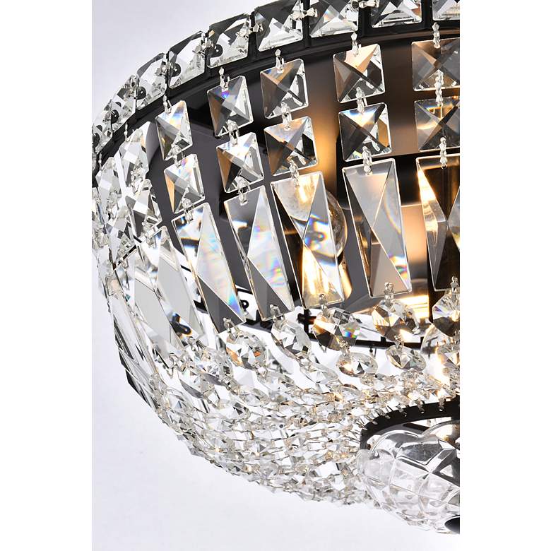 Image 6 Elegant Lighting Tranquil 16" Black and Crystal Ceiling Light more views