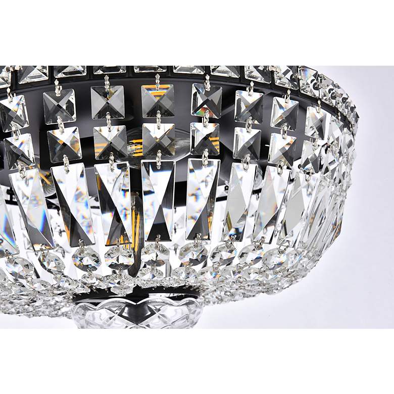 Image 7 Elegant Lighting Tranquil 16" Black and Crystal Ceiling Light more views
