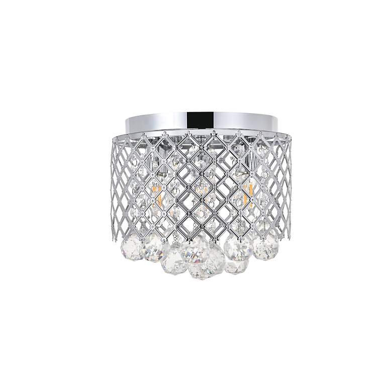 Image 4 Elegant Lighting Tully 10" Wide 3-Light Chrome Crystal Ceiling Light more views