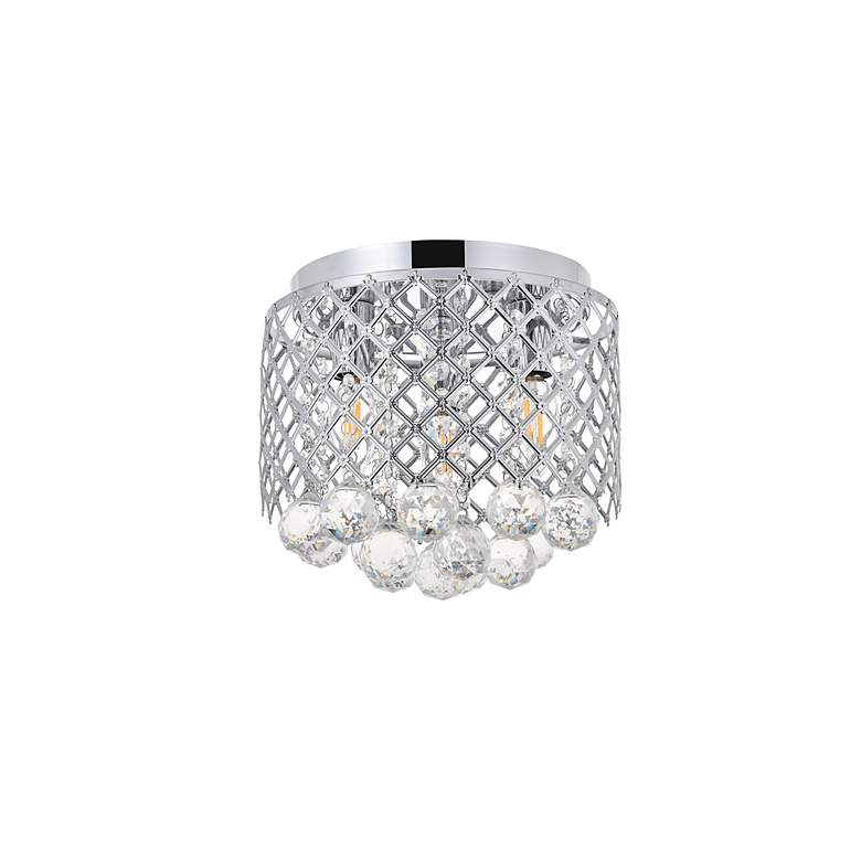 Image 6 Elegant Lighting Tully 10" Wide 3-Light Chrome Crystal Ceiling Light more views