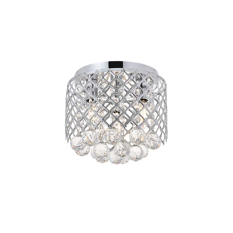 Image 7 Elegant Lighting Tully 10" Wide 3-Light Chrome Crystal Ceiling Light more views