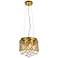 Elegant Lighting Tully 10" Wide 4-Light Brass Mini Pendant Chandelier