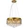 Elegant Lighting Tully 18" Wide 6-Light Brass Pendant Chandelier
