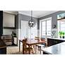 2_Elegant Lighting Wallace 12" Wide 3-Light Matte Black Orb Pendant more views