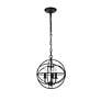 7_Elegant Lighting Wallace 12" Wide 3-Light Matte Black Orb Pendant more views