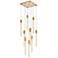 Elegant Lighting Weston 20" Satin Gold Crystal LED Multi-Light Pendant