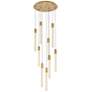 3_Elegant Lighting Weston 24" Wide Satin Gold LED Multi-Light Pendant