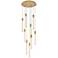Elegant Lighting Weston 24" Wide Satin Gold LED Multi-Light Pendant