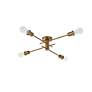 7_Elegant Lighting Xavier 26" Wide Brass 4-Arm Modern Ceiling Light more views