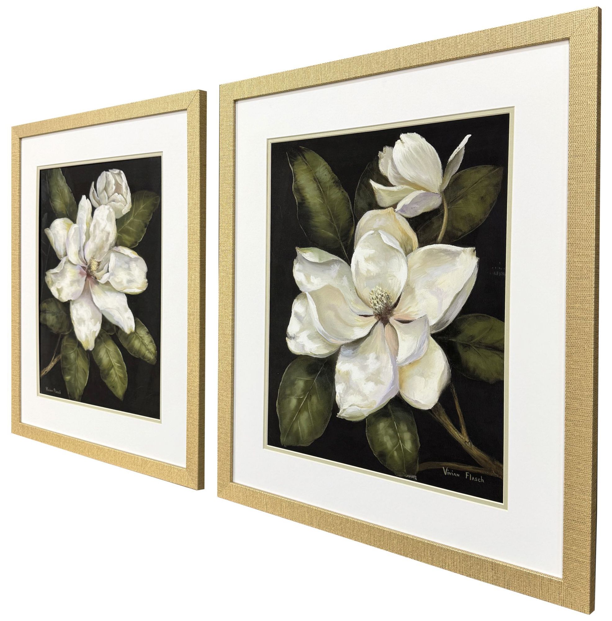 Image 2 Elegant Magnolia 24"W x 28"H Framed Art - Set of 2 more views